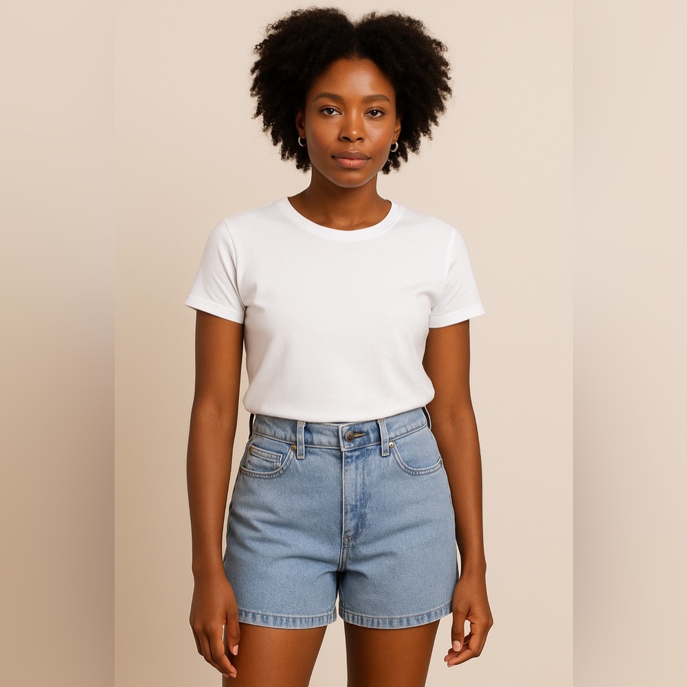 Liz Claiborne Lizwear Vintage High-Waisted Denim Shorts | 100% Cotton | 8 Petite